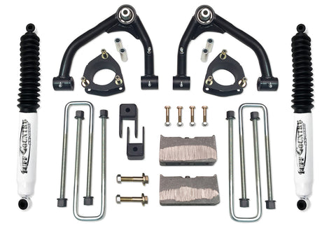 4 Inch Uni Ball Lift Kit 07-18 Silverado/Sierra 1500 2WD w/ SX8000 Shocks Fits Models with 1 Piece OE Cast Steel Upper Arms Tuff Country