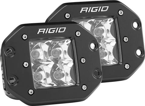 Spot Flush Mount Black Pair D-Series Pro RIGID Industries