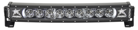 20 Inch LED Light Bar Single Row Curved White Backlight Radiance Plus RIGID Industries