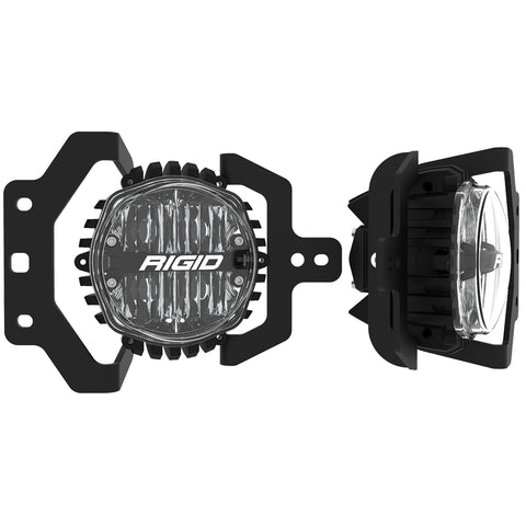 Jeep JL Fog Mount Kit For 18-Pres Jeep JL Sport/Sport S W/1 Set 360-Series 4.0 Inch SAE White Lights RIGID Industries