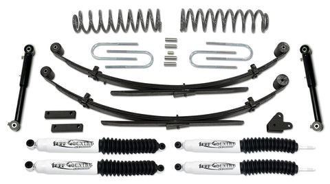 3.5 Inch Lift Kit 87-01 Jeep Cherokee EZ-Flex with Rear Leaf Springs w/ SX8000 Shocks Tuff Country