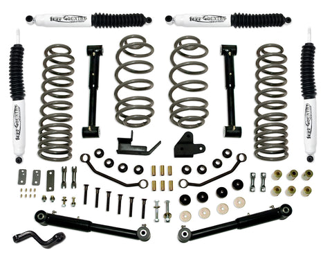 4 Inch Lift Kit 97-06 Jeep Wrangler TJ EZ-Flex w/ SX8000 Shocks Tuff Country