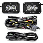 Flush Mount LED Light Pod Kit Work/Scene Pattern Pair S2 Pro Baja Designs