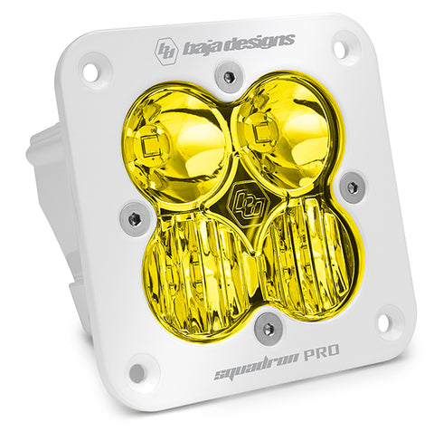 Flush Mount LED Light Pod White Amber Lens Driving/Combo Pattern Squadron Pro Baja Designs