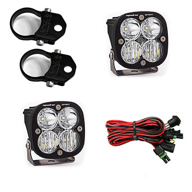 Polaris LED Light Pods 1.75 Inch Harness A Pillar Mounts Kit Squadron Sport Baja Designs