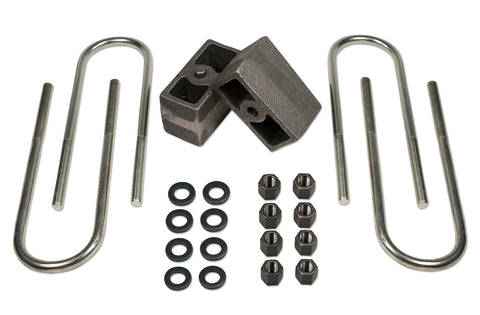 3 Inch Rear Block & U-Bolt Kit 87-01 Jeep Cherokee 4WD w/ 3.25 Inch Rear Axle Tuff Country