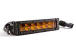 6 Inch LED Light Bar Single Row Straight SS6 Amber Driving Light Bar Single Diode Dynamics