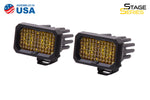 Stage Series 2 Inch LED Pod, Sport Yellow Flood Standard ABL Pair