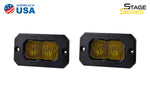 Stage Series 2 Inch LED Pod, Sport Yellow Fog Flush ABL Pair