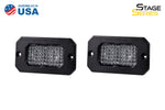 Stage Series 2 Inch LED Pod, Sport White Flood Flush RBL Pair