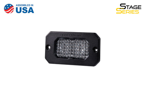 Stage Series 2 Inch LED Pod, Sport White Flood Flush BBL Each